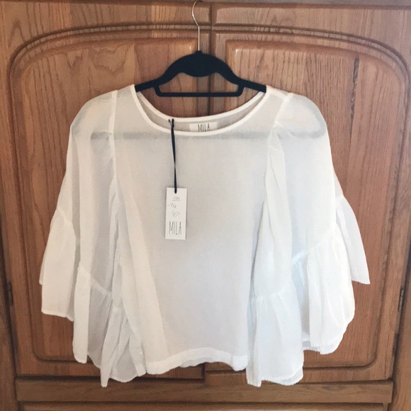 MILA Tops - M I L A Los Angeles Bell Sleeve Blouse